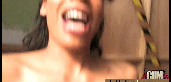  Ebony girl gang banged and covered in cum 5